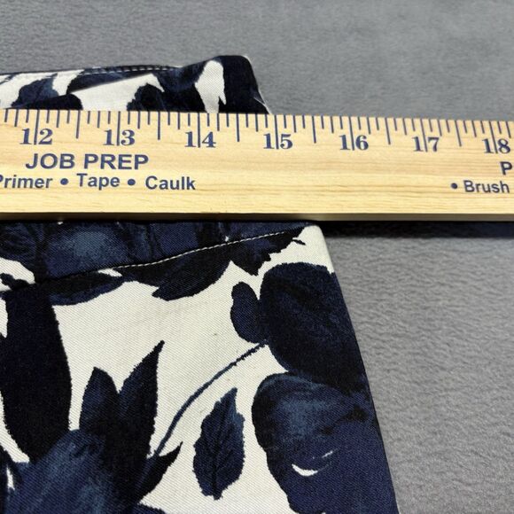 Joseph Ribkoff Womens Pants Size 10 Navy Floral Print Straight Leg Ankle - Picture 7 of 9